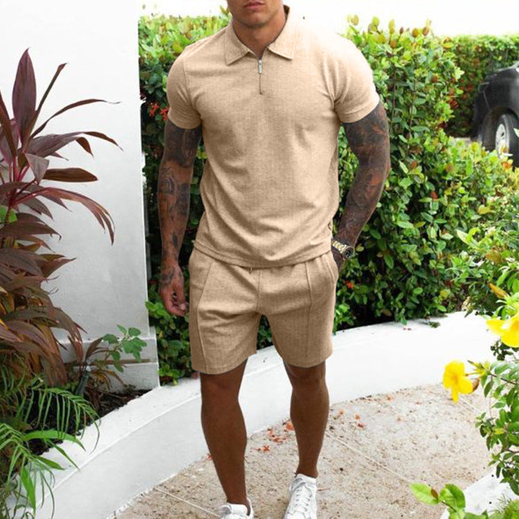 Herren Poloshirt und Shorts Set