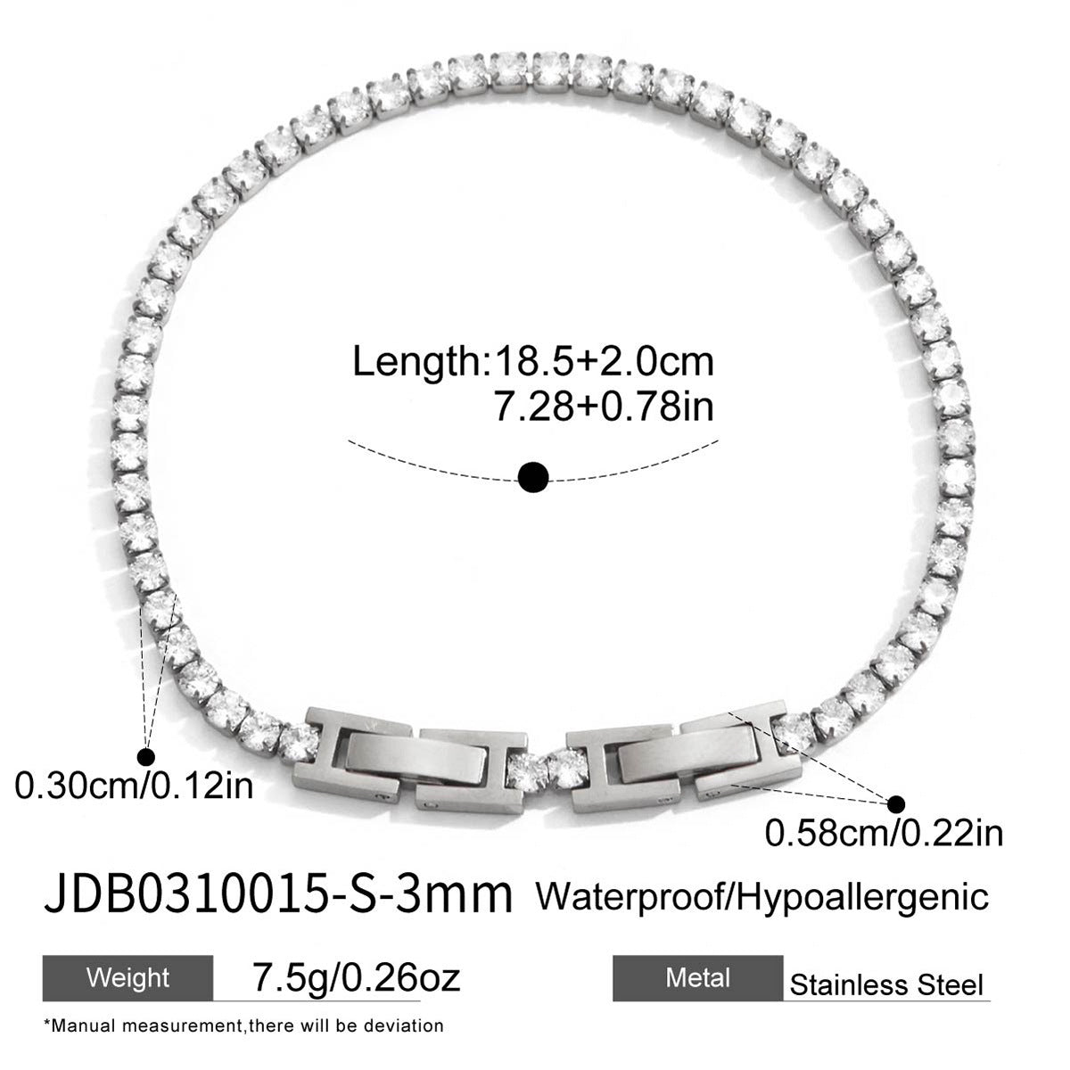 Damen Halskette mit hochwertigem Kristallbesatz aus hypoallergenem Edelstahl Shop Nory
