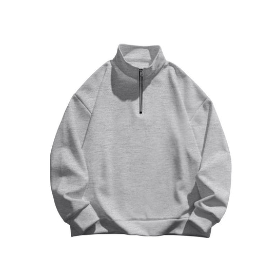 Unisex nan Oversize Sweatshirt mit halbem Reißverschluss und hohem Stehkragen Shop Nory