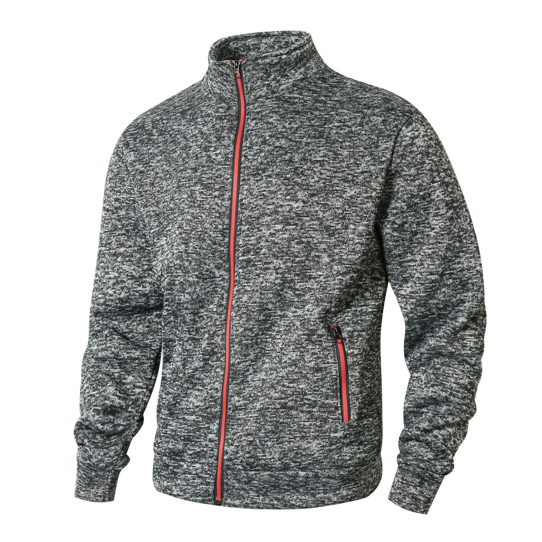 Herren Fleecejacke mit hohem Kragen und Reißverschluss Shopnory