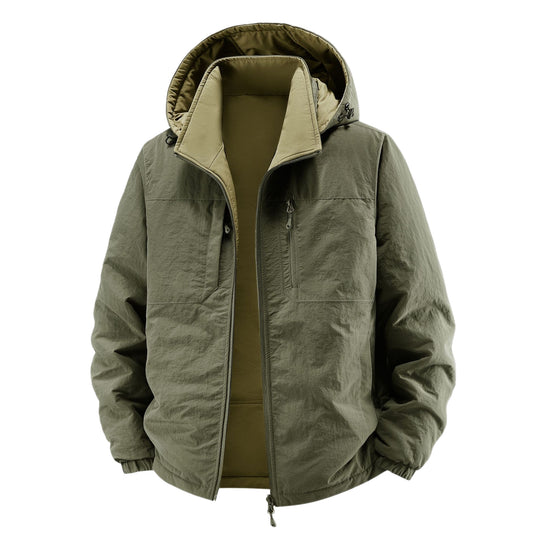 Herren Thermo-Fieldjacke mit Fleece-Innenfutter, Kapuze und Fronttaschen Shop Nory