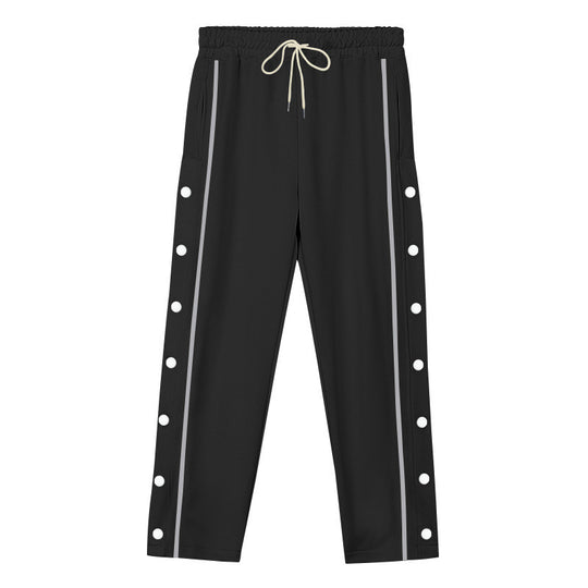 Herren Sportliche Snap-Trackhose mit seitlichen Druckknopfleisten und Tunnelzug Shop Nory