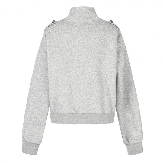 Unisex Sweatjacke im Military-Look mit doppelter Knopfleiste Shop Nory