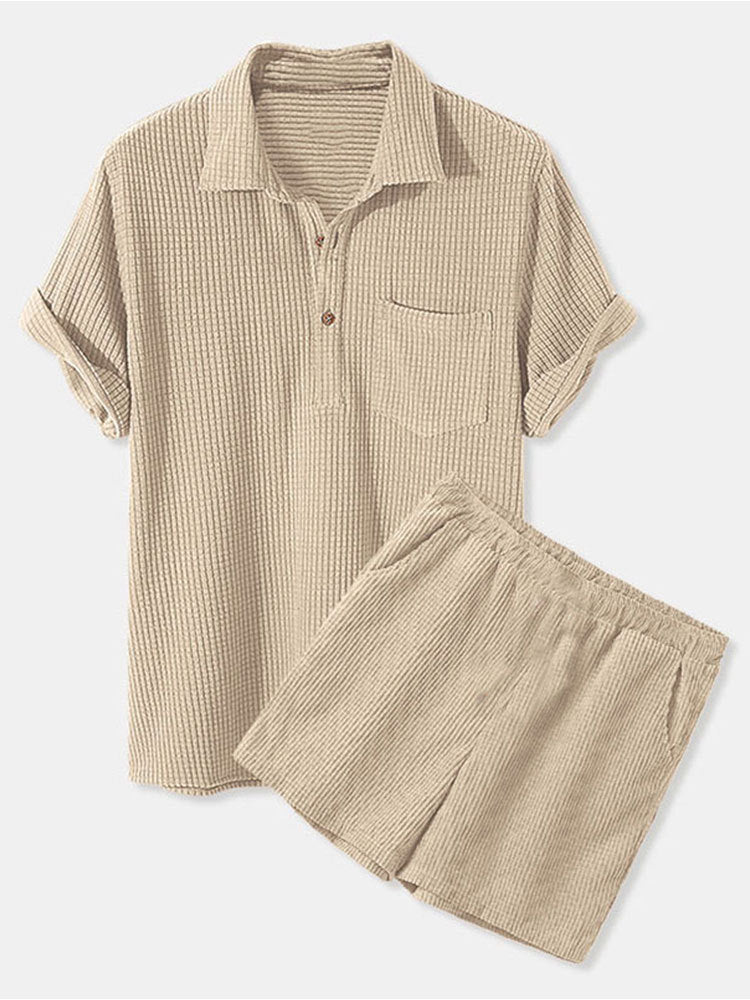 Damen Sonnen-Pyjama Set mit kurzem Shirt und Hose