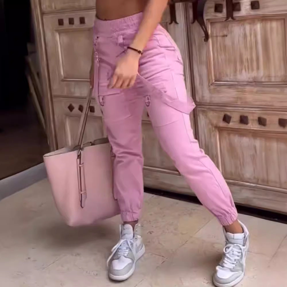 Damen Cargo-Hose mit praktischen Taschen und stylischem Gürtel