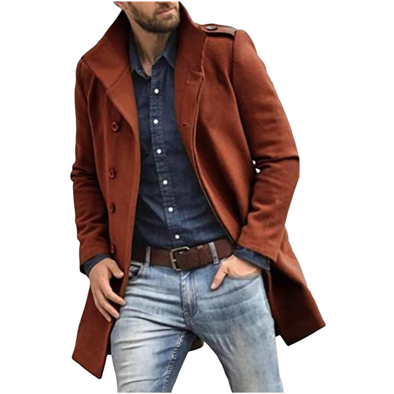 Herren klassischer Trenchcoat mit modernem Schnitt