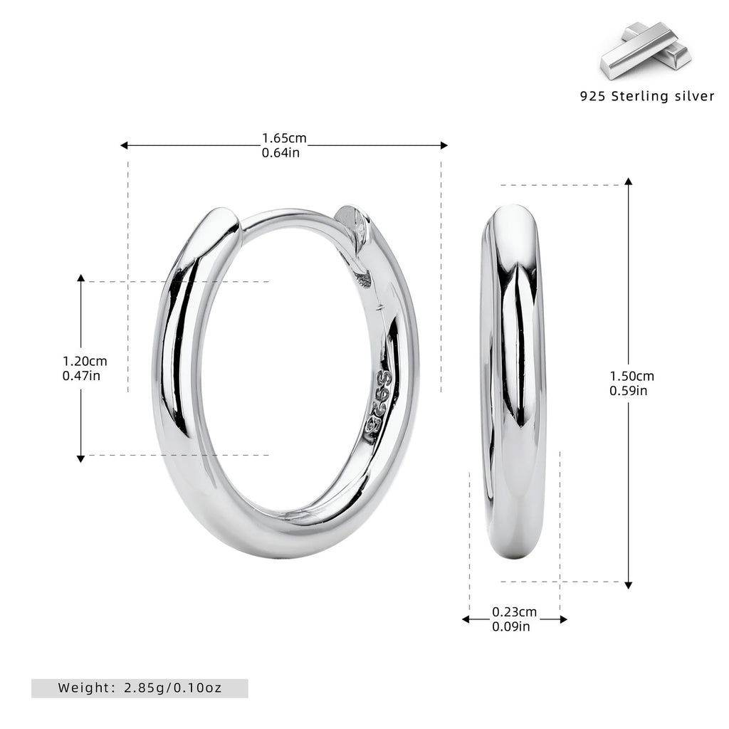 Damen Creolen mit zeitgenössischem Design aus hochwertigem 925 Sterling Silber Shop Nory