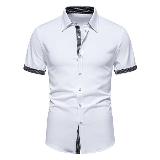 Herren Kurzarmhemd mit kontrastierenden Details und klassischem Schnitt Shopnory