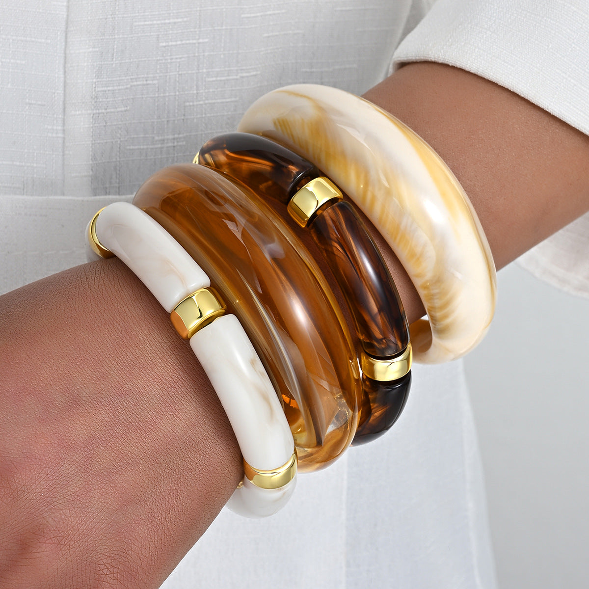 Damen Armband-Set aus hochwertigem Acryl mit elegantem Design Shop Nory