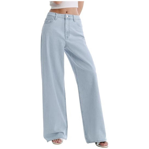 Damen Weite High-Waist-Hose mit fließendem Beinschnitt Shop Nory