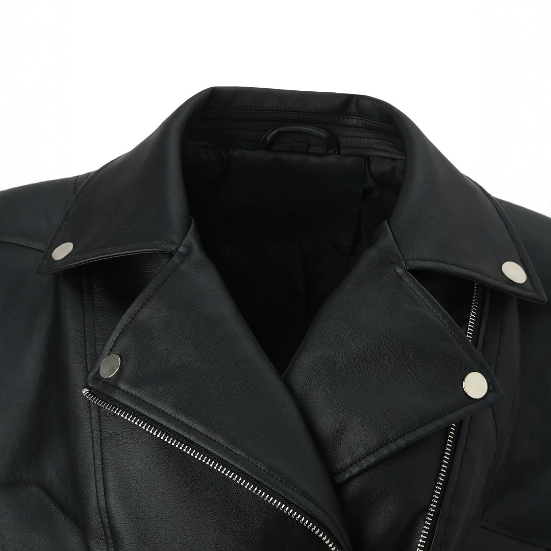 Damen Bikerjacke aus Kunstleder mit taillierter Schnittführung Shop Nory
