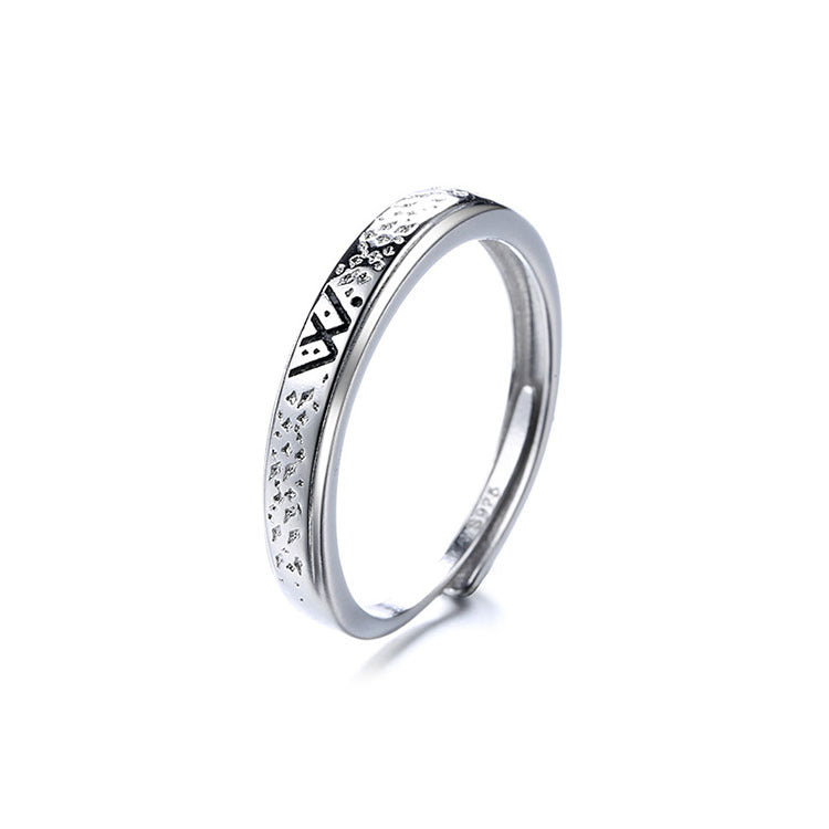 Damen filigraner Silberschmuckring mit elegantem Reliefdesign Shop Nory