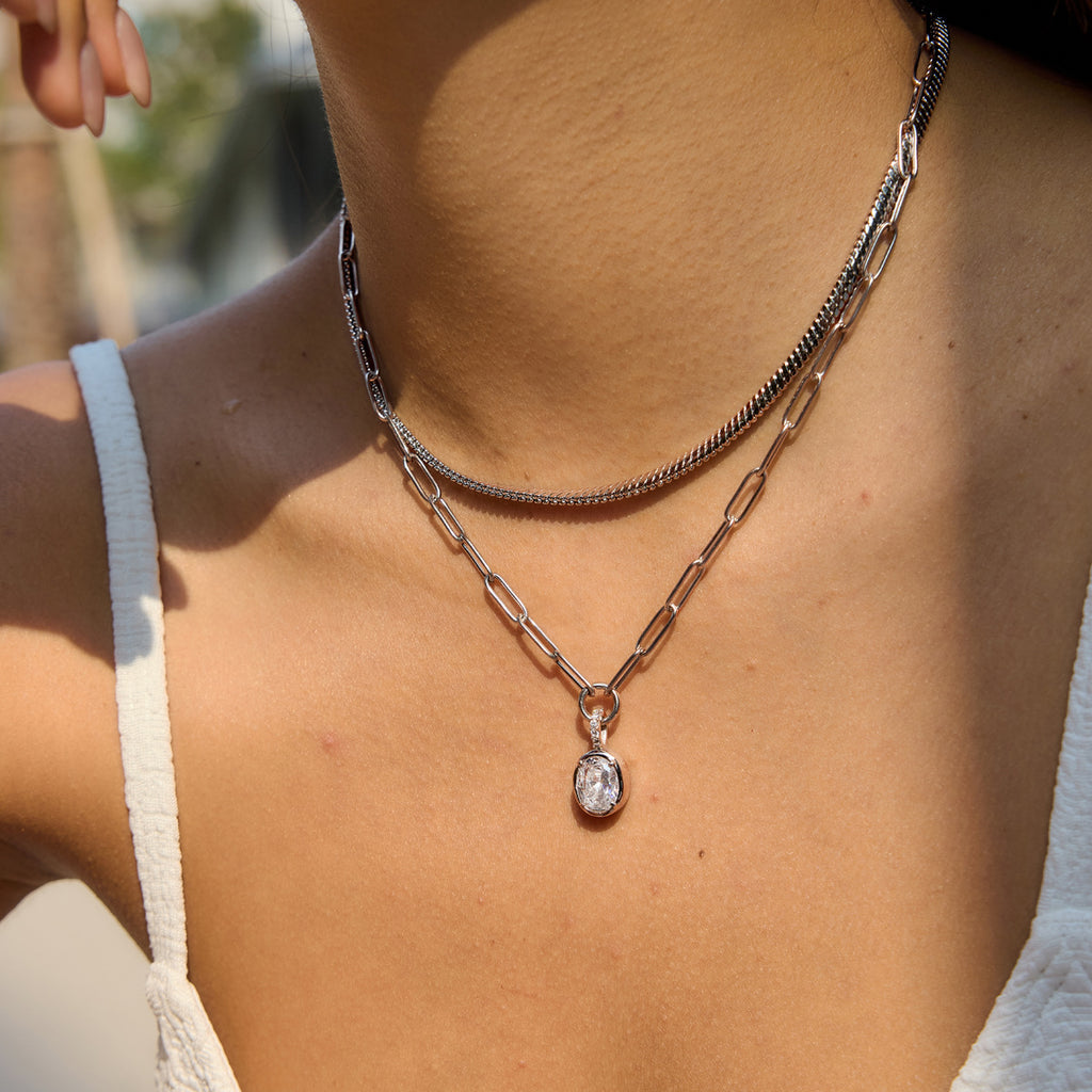 Damen Halskette mit wasserfestem und hypoallergenem Edelstahl Shop Nory