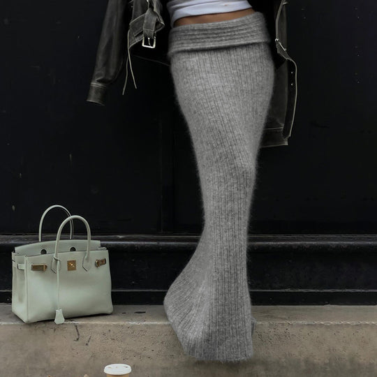 Damen nan schulterfreier Cropped-Feinstrickpullover mit weitem U-Boot-Ausschnitt und elastischem Rippbund Shop Nory