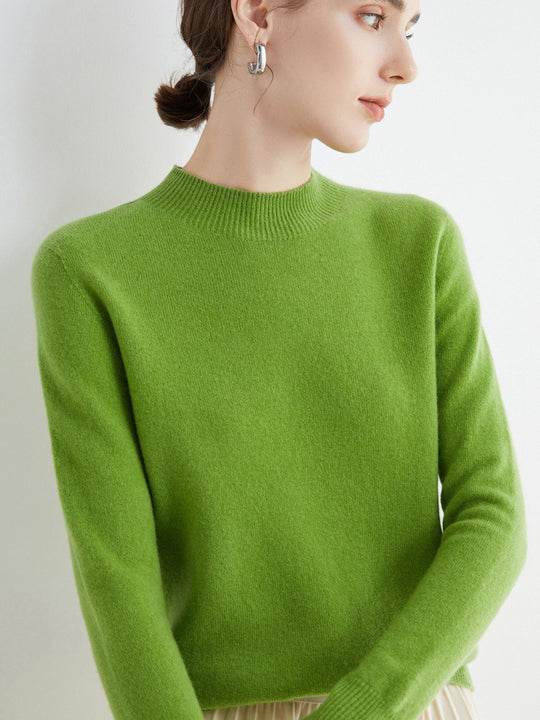 Damen Kurz-Mockneck-Pullover aus Kaschmir‑Look mit leichter Flauschoptik Shop Nory