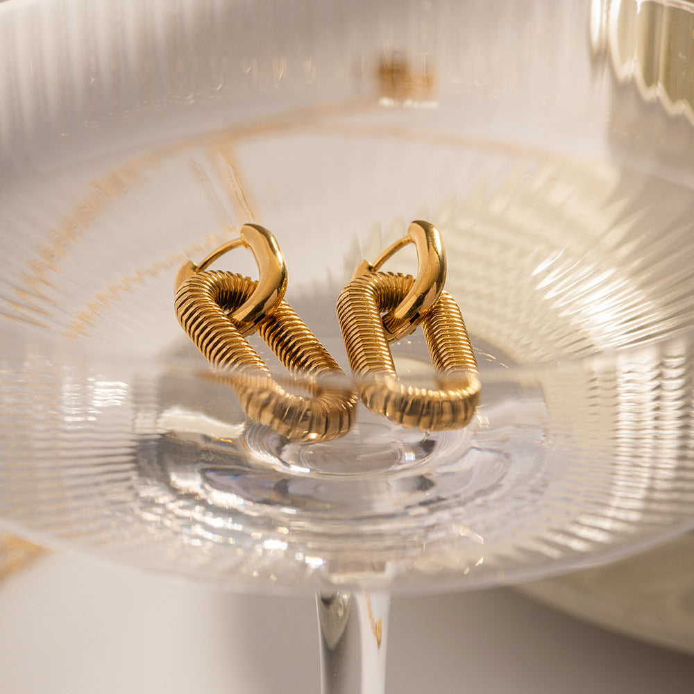 Damen Ohrhänger mit modernem und spiralförmigem Design Shop Nory