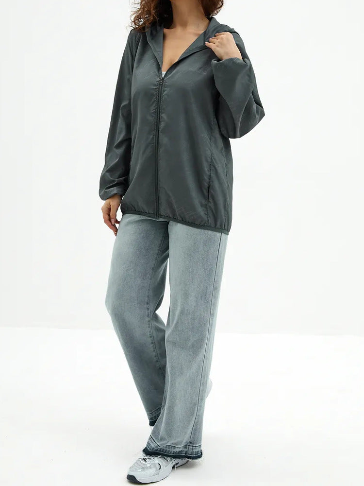 Damen Leichte Übergangsjacke mit Kapuze