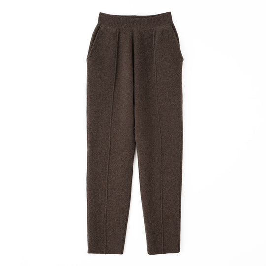 Damen Strickhose mit schmaler Beinform, elastischem Bund und Bügelfalte Shop Nory