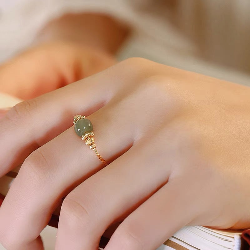 Damen zarter Ring mit eleganter Edelsteinfassung Shop Nory