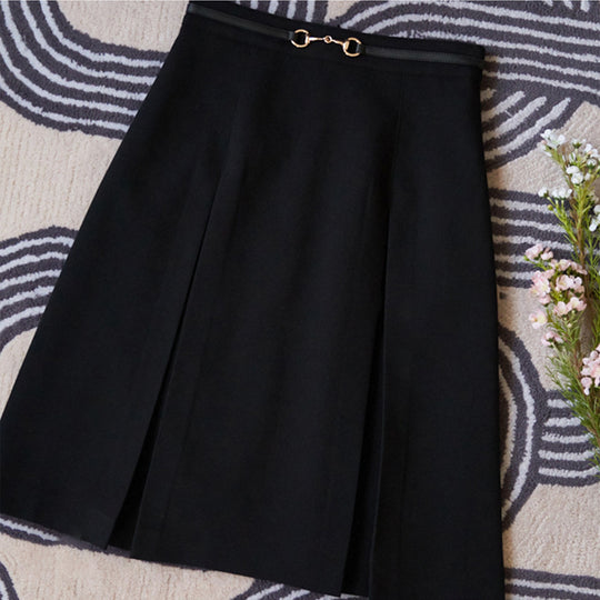 Damen Midirock mit schwingendem Design und Taillengürtel Shop Nory