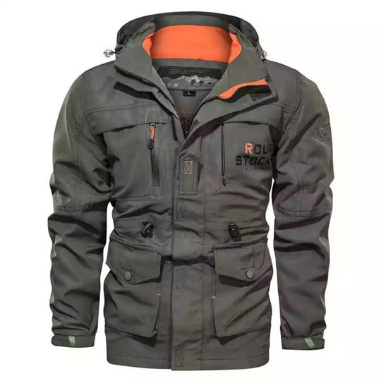 Herren robuster Canvas-Fieldparka mit Kapuze, Multifunktionstaschen und Taillenregulierung Shop Nory