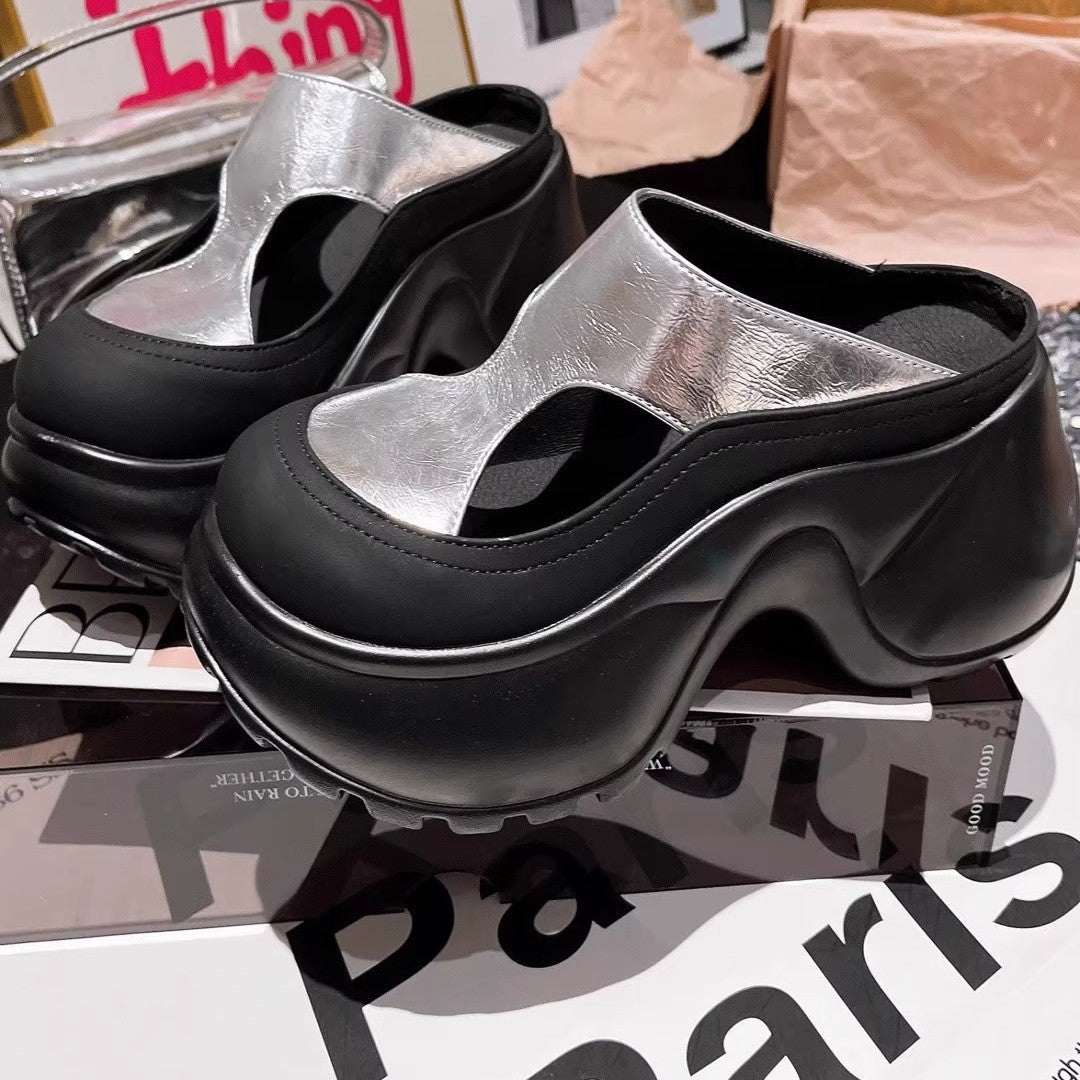 Damen modische Clogs mit konturierter Sohle