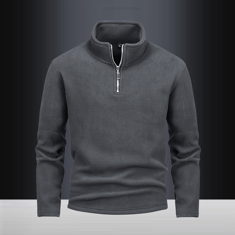 Herren nan Fleece-Halbzip-Pullover mit Stehkragen und flauschiger Mikrofleece-Qualität Shop Nory