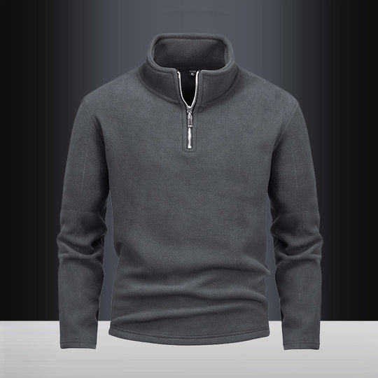 Herren nan Fleece-Halbzip-Pullover mit Stehkragen und flauschiger Mikrofleece-Qualität Shop Nory
