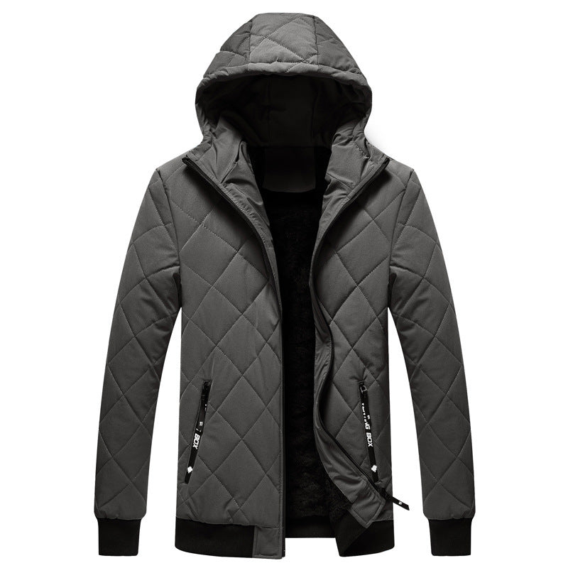 Herren gesteppte Kapuzenjacke mit leichter Thermo‑Isolierung und Rippbündchen Shop Nory