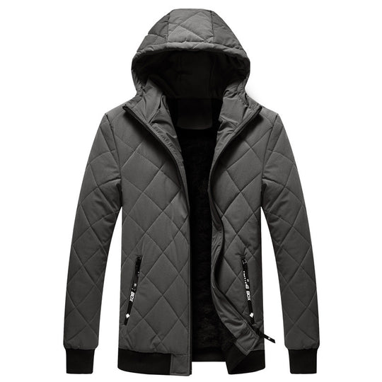 Herren gesteppte Kapuzenjacke mit leichter Thermo‑Isolierung und Rippbündchen Shop Nory