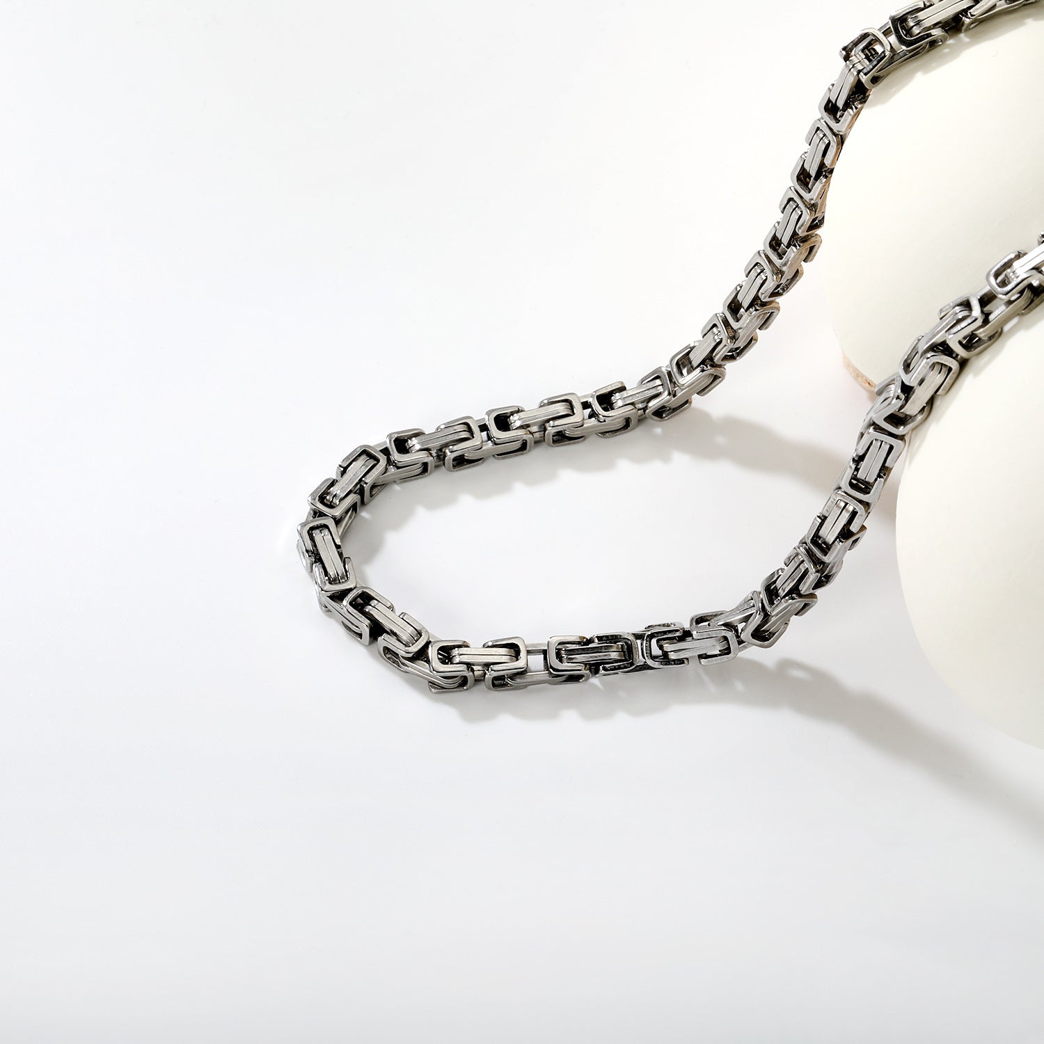 Damen Edelstahl Halskette im modernen Gliederdesign Shop Nory