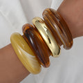 Damen Armband-Set mit eleganten Acryl- und Metallakzenten Shop Nory
