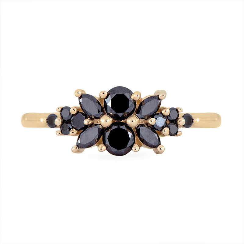 Damenring mit floralem Design und funkelnden Akzenten Shop Nory