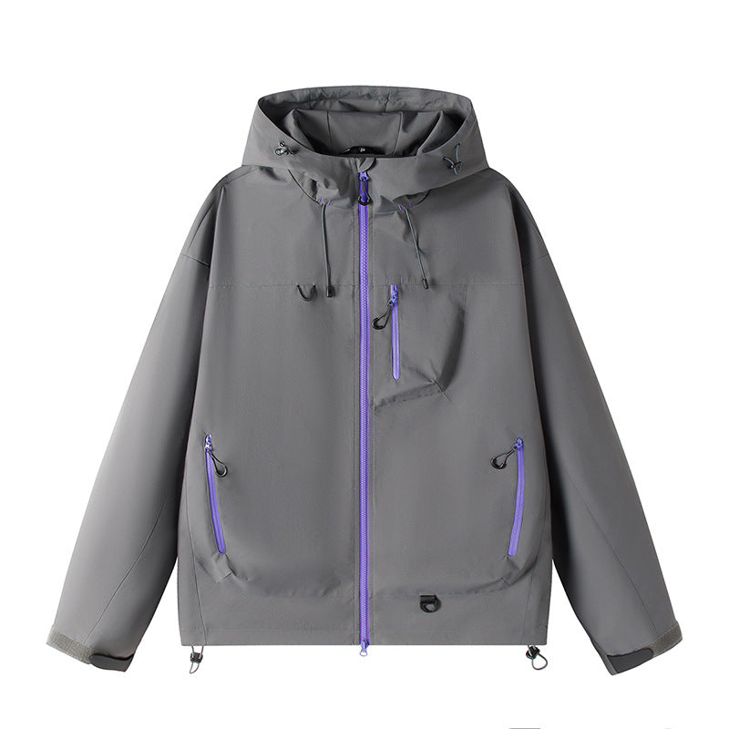 Herren Leichte Tech-Softshelljacke mit Kapuze, verstellbarem Saum und Kontrast-Reißverschlüssen Shop Nory
