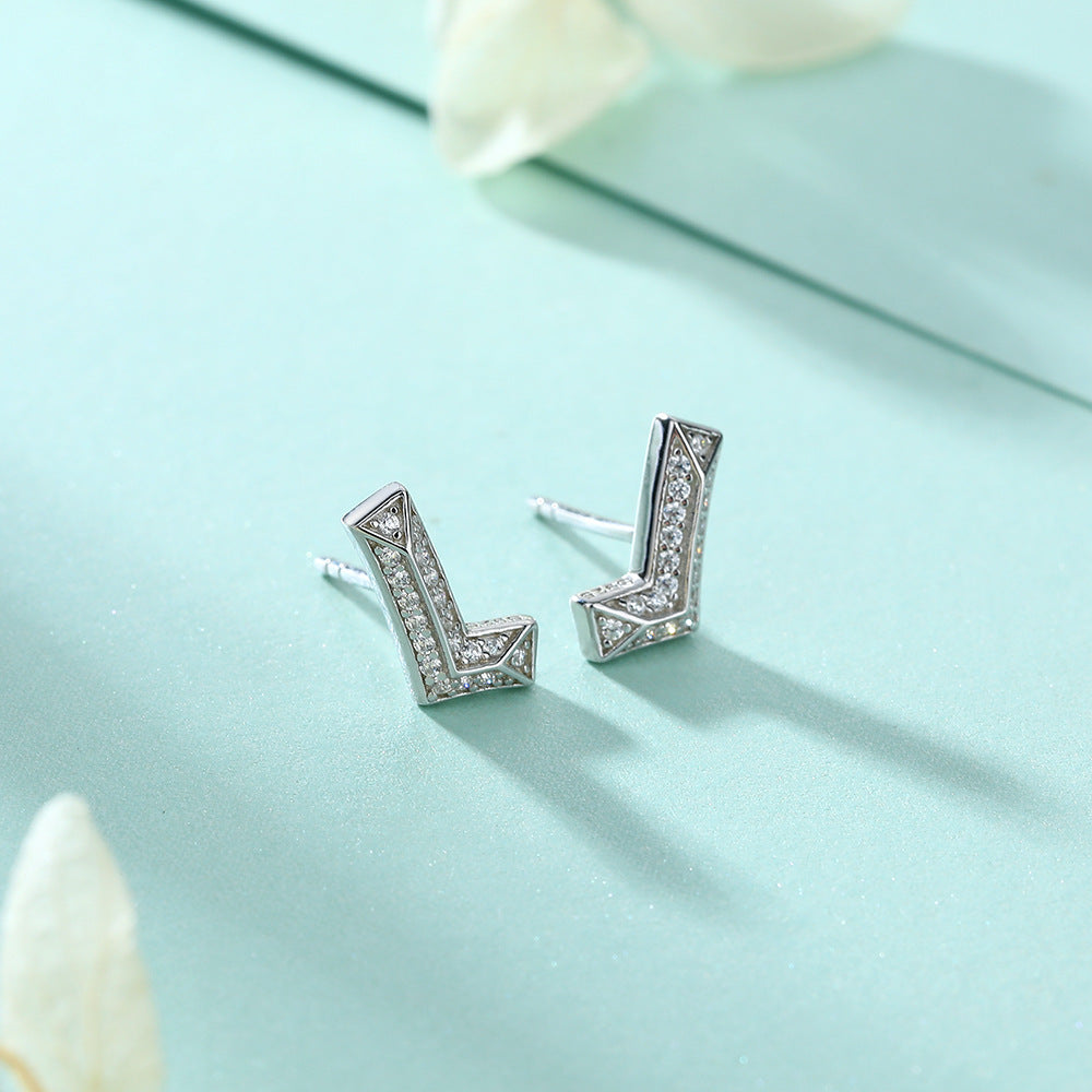 Damen Modische Ohrringe mit geometrischem Design und funkelnden Zirkonia Shop Nory