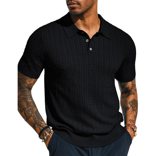 Herren Poloshirt mit strukturiertem Design und Kurzarm