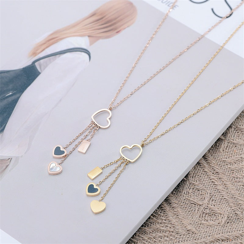 Damen Halskette mit verspieltem Herzdesign Shop Nory