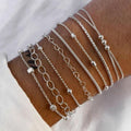 Damen Armband-Set mit feinen, geschmackvollen Ketten und eleganten Anhängern Shop Nory
