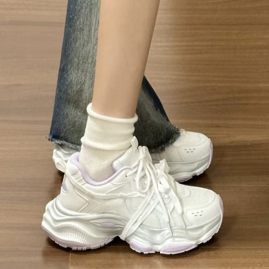Damen Chunky Sneakers mit bequemer Passform und strapazierfähigem Obermaterial
