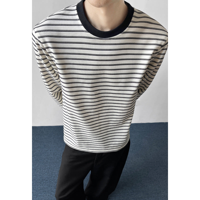 Herren Sportliches Langarm-Shirt mit Streifenmuster Shop Nory