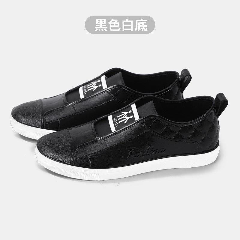 Damen Lässige Slip-On Sneaker in Lederoptik mit gesteppter Fersenpartie und kontrastierter Gummisohle Shop Nory