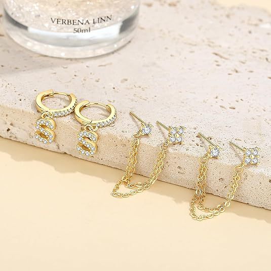 Damen Ohrschmuck mit funkelnden Zirkonia-Elementen und elegantem Design Shop Nory