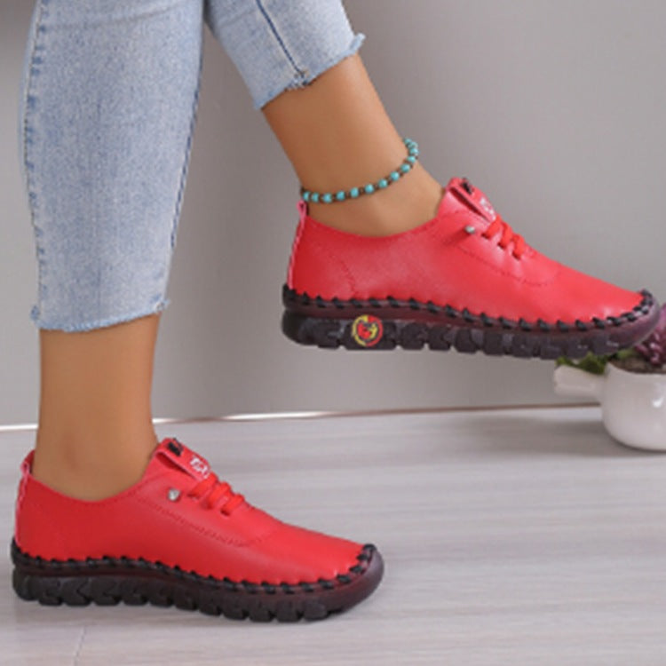 Damen Leichter, weicher Slipper mit handgenähter Gummisohle und elastischer Schnürung Shop Nory