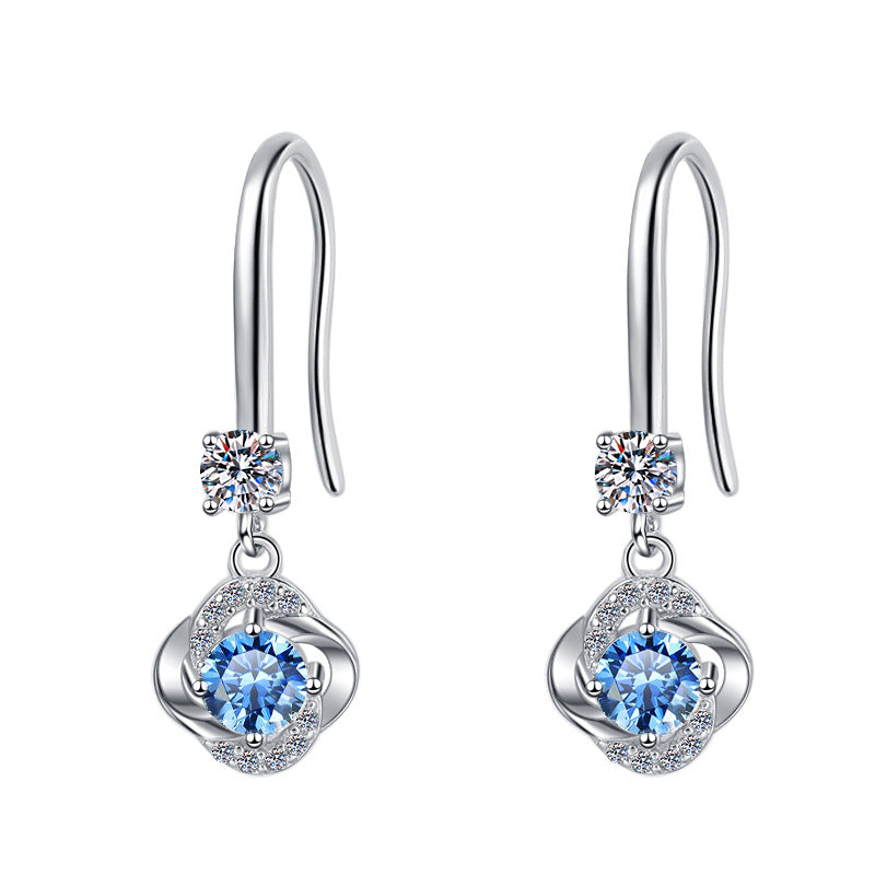 Damenohrringe mit funkelndem Zirkonia und elegantem Wellen-Design Shop Nory