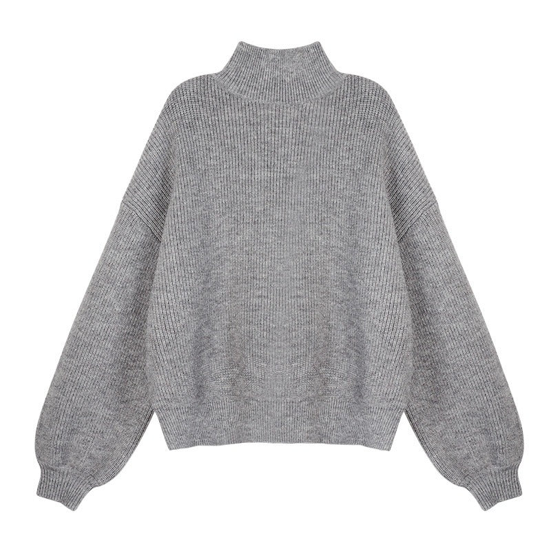 Damen Oversized Pullover mit Stehkragen Shop Nory
