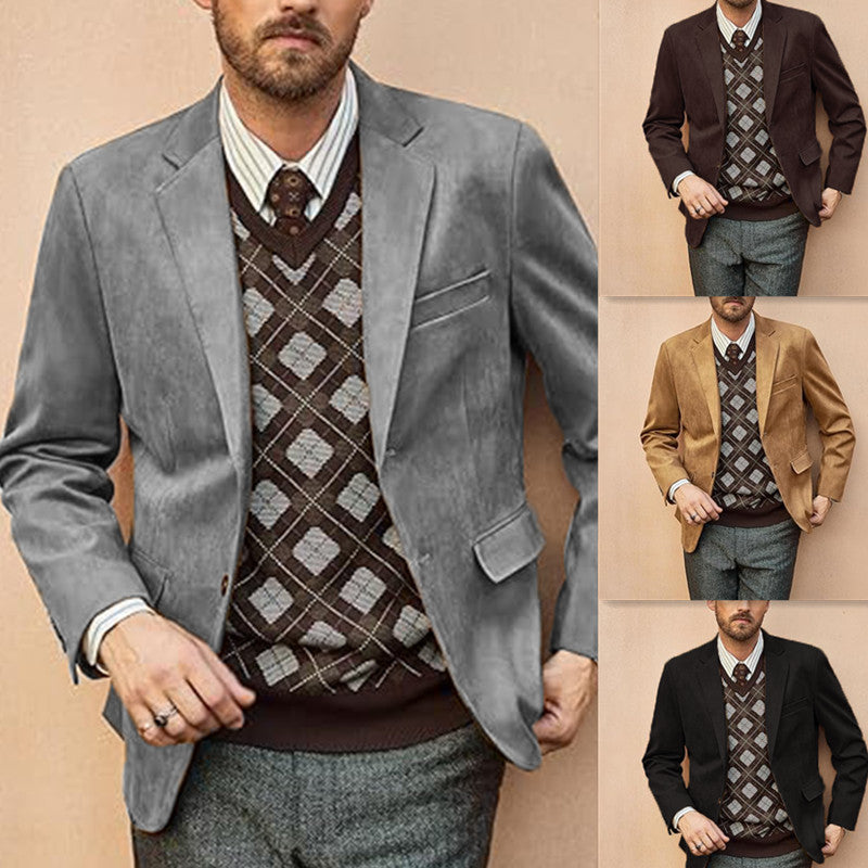 Herren eleganter Sportblazer mit modernem Schnitt und feinen Details
