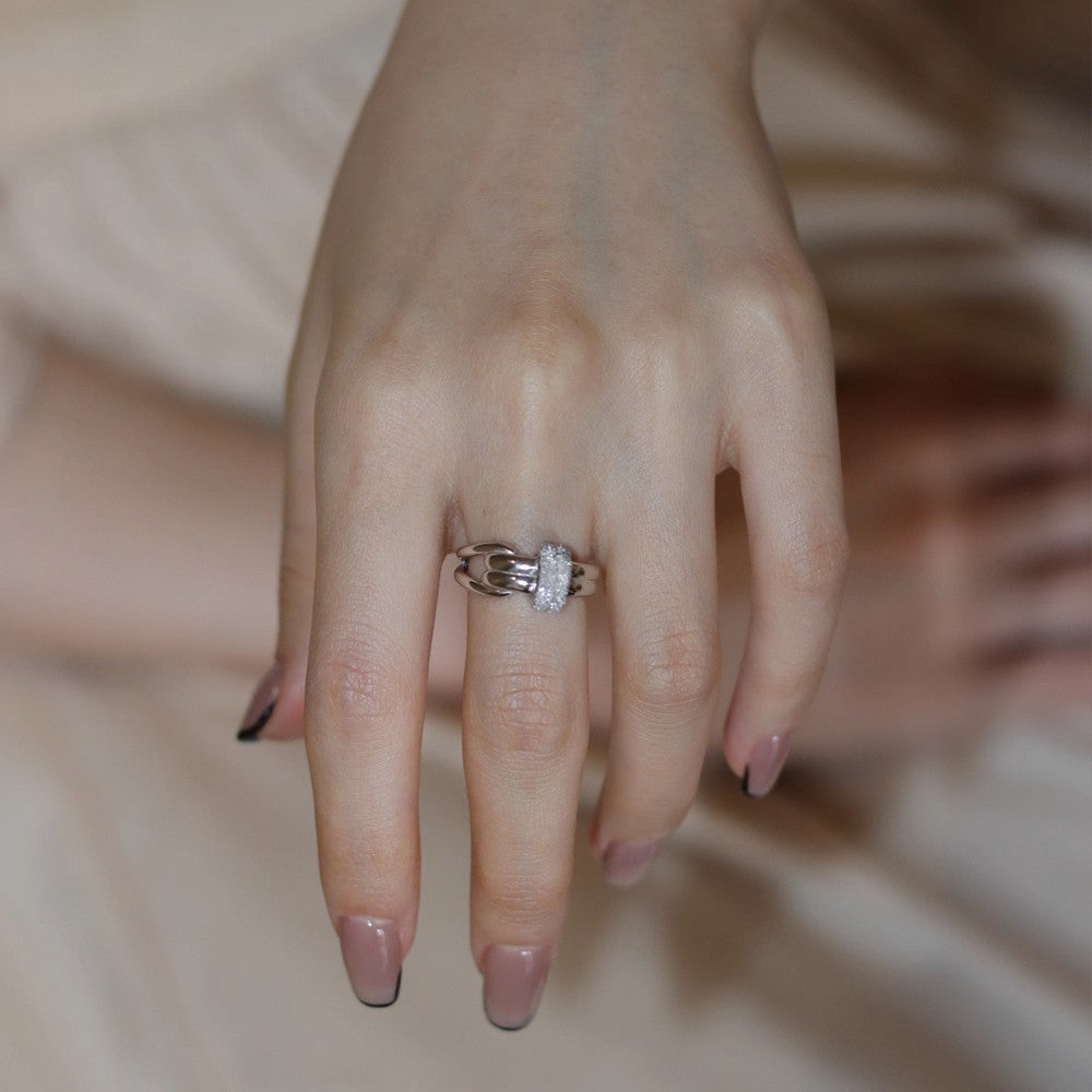 Damen Offener Ring mit elegantem gewundenem Design Shop Nory
