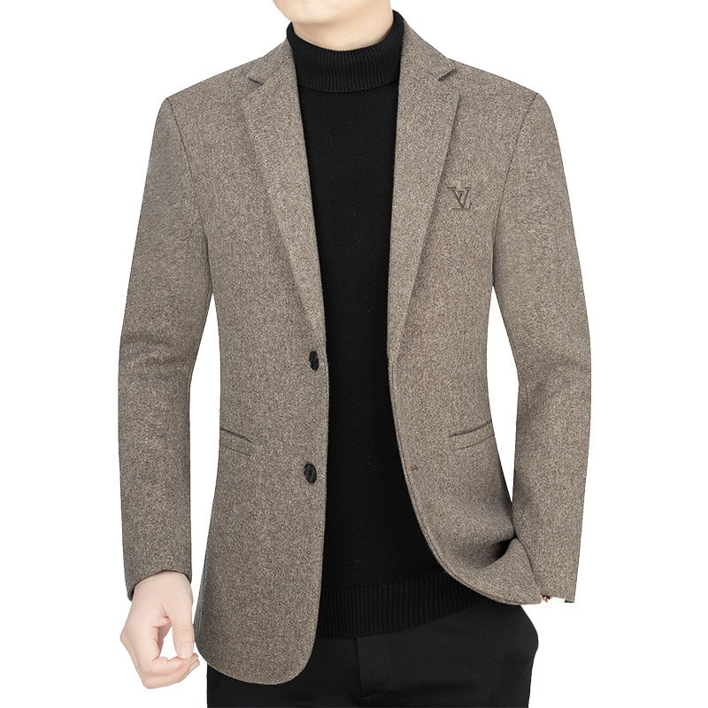 Herren Slim-Fit Sakko im Filzlook mit minimalistischen Pattentaschen Shop Nory