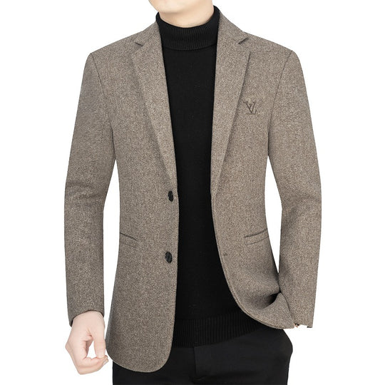 Herren Slim-Fit Sakko im Filzlook mit minimalistischen Pattentaschen Shop Nory
