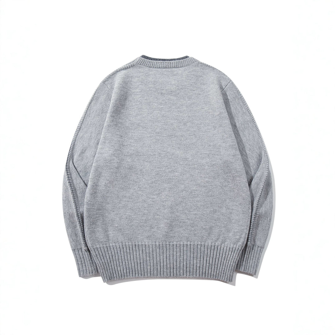 Unisex Feinstrick Rundhalspullover mit breitem Rippenbund und überschnittener Schulter Shop Nory